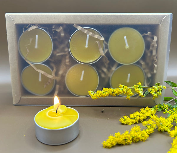 beeswax tea light candles - box of 12